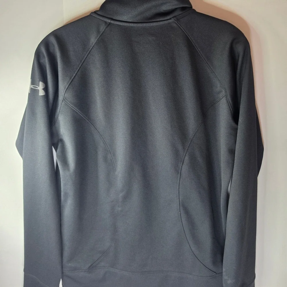 Under Armour Womens Black AllSeasonGear Full Zip Track Jacket Semi Fitted MD M